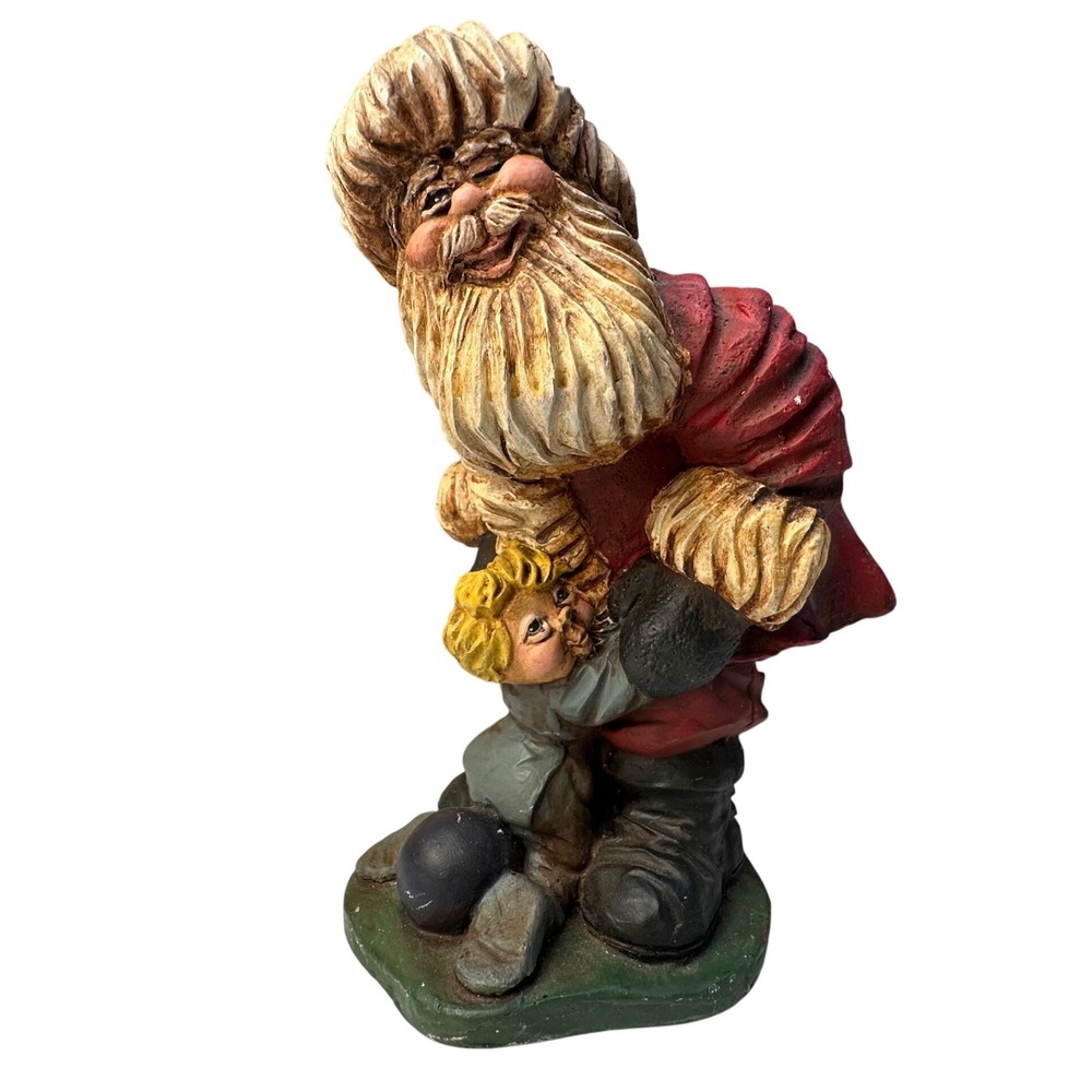 Resin‎ Santa with Child Figurine Hand Painted Limited Edition ©87